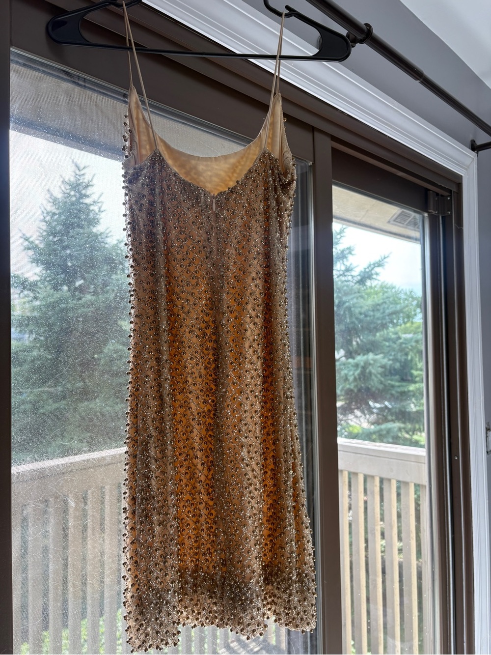 Oh Polly Gold Beaded Mini Dress - Picture 4 of 6